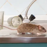 a mouse on a sink
