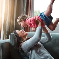 Mom and daughter playing in pest free home