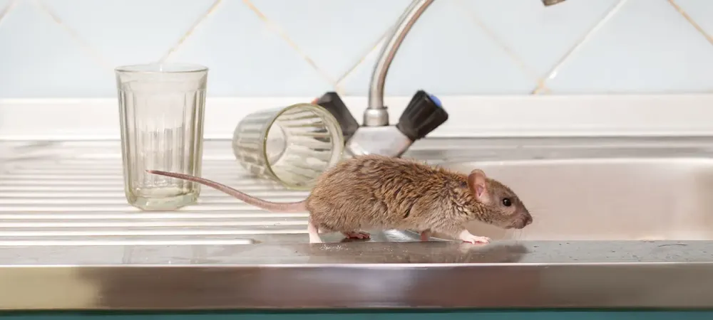 a mouse on a sink